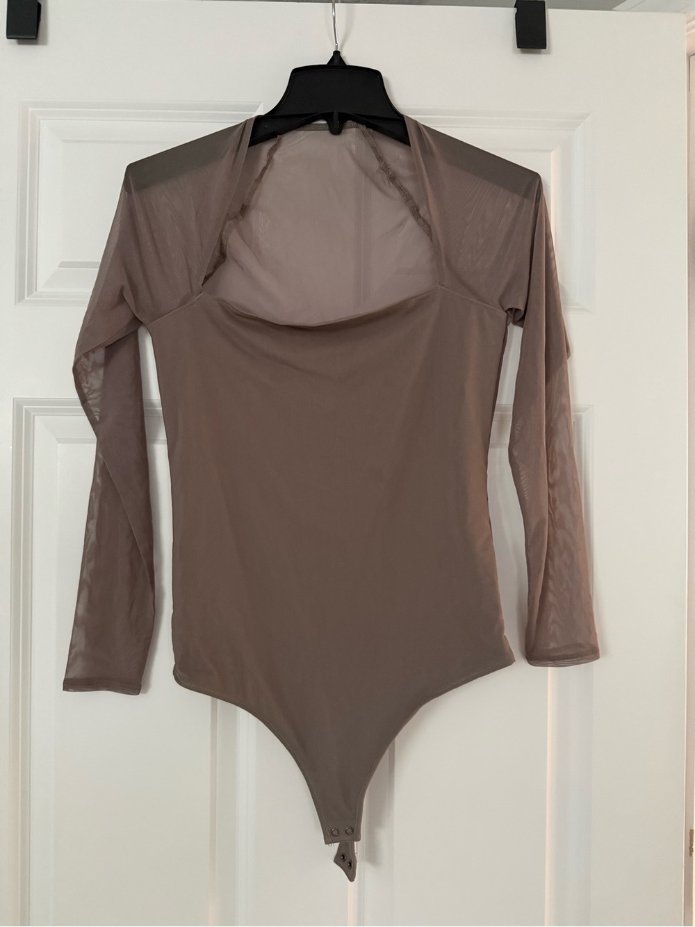 Abercrombie & Fitch Sheer Long Sleeve Bodysuit